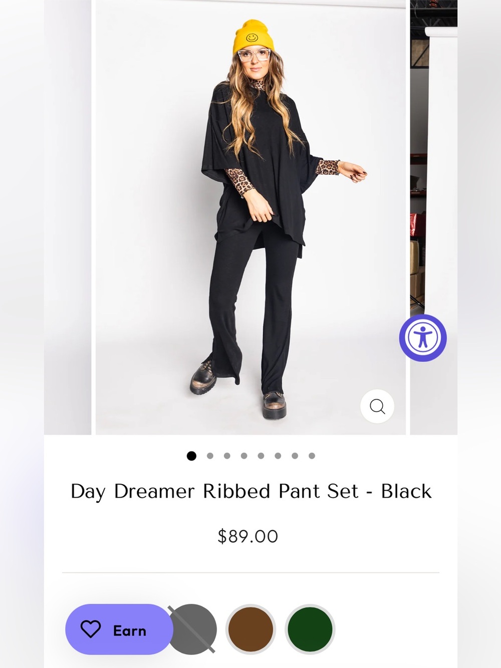 WKNDChasers Day Dreamer Ribbed Knit set in Charcoal XL NWOT